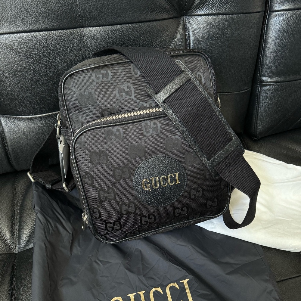 Black Gucci Off-the-Grid Large Messenger Crossbody Bag